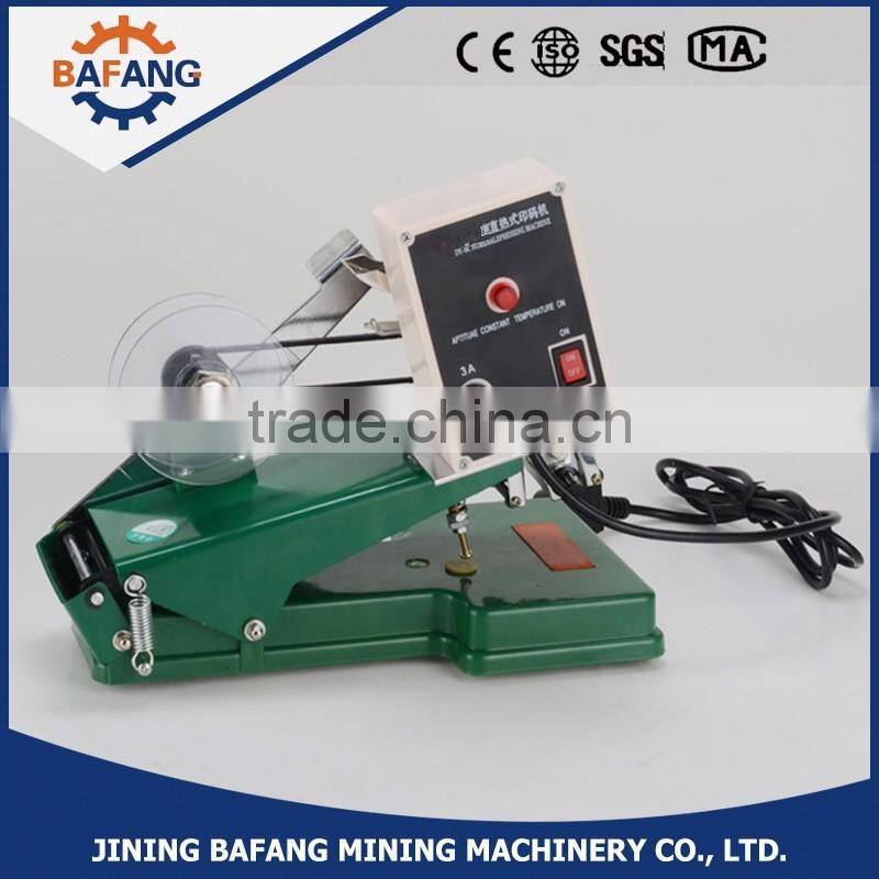 Manual ribbon coding machine paper card date printer