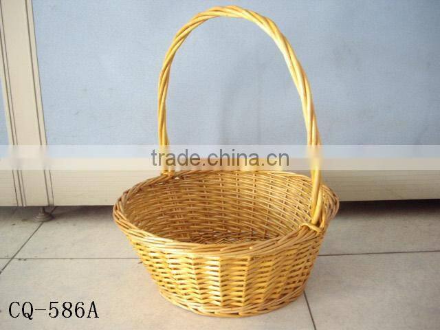 Eco-friendly suitable wicker basket with handle