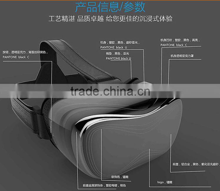 2015 New Arrival Powerfull 3D Virtual Reality Glasses Support 3D Movie/Games/Video All In One Android 3D VR Box Factory Price