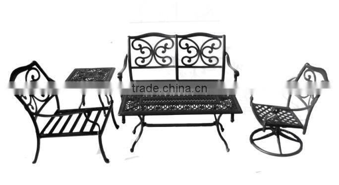 SIGMA outdoor metal furniture cast aluminum sofa set swivel chairs
