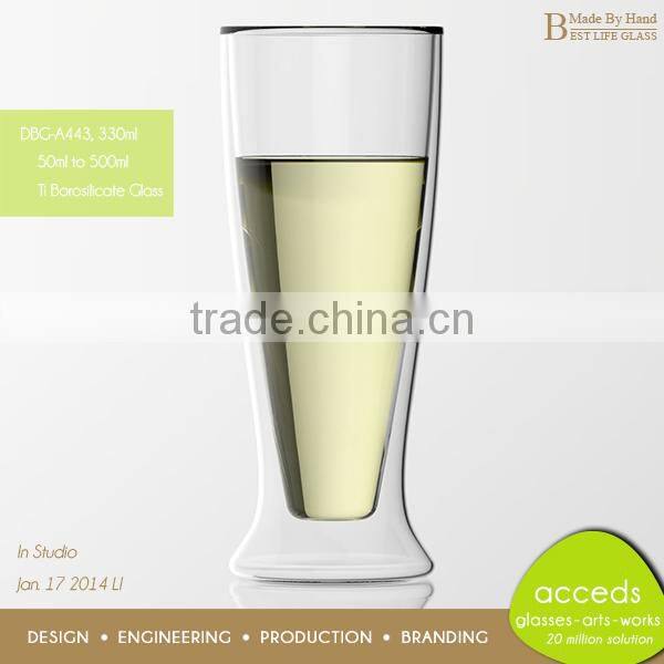 Popular Borosilicate Glass Double Wall Thermos Cup