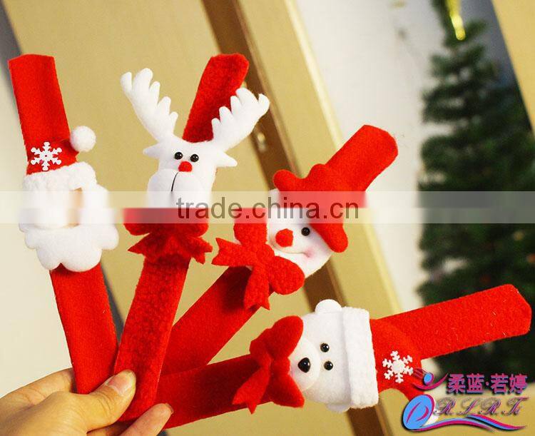 Novelty Christmas Wrist Decoration Toys Snowman Slap Bands Pat Circle for Kids & Adults Christmas Supplies Gift