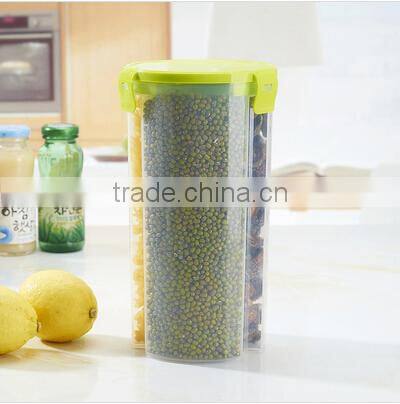 Wholesale Stock Kitchen Seal Dustproof Moistureproof 3 Lattices Fresh Barrel Food Bucket