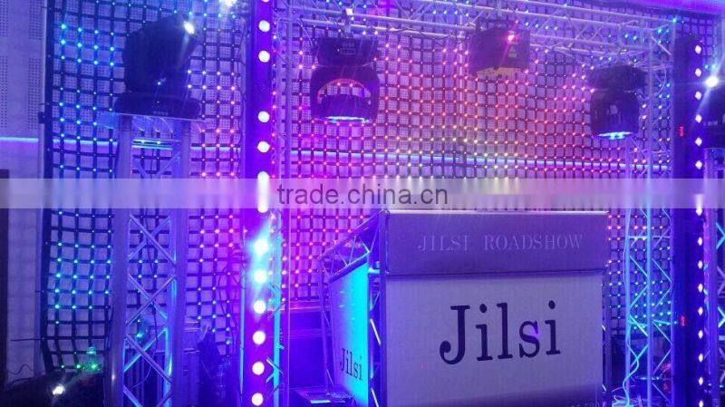 P100mm led mesh curtain see through led display flexible