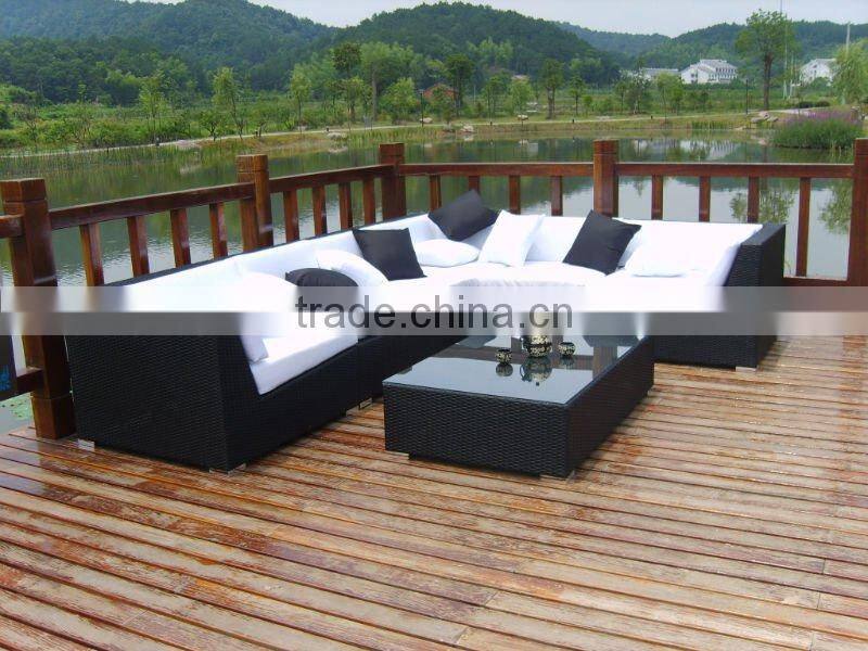 PE outdoor sofa /garden sofa set/rattan sofa set