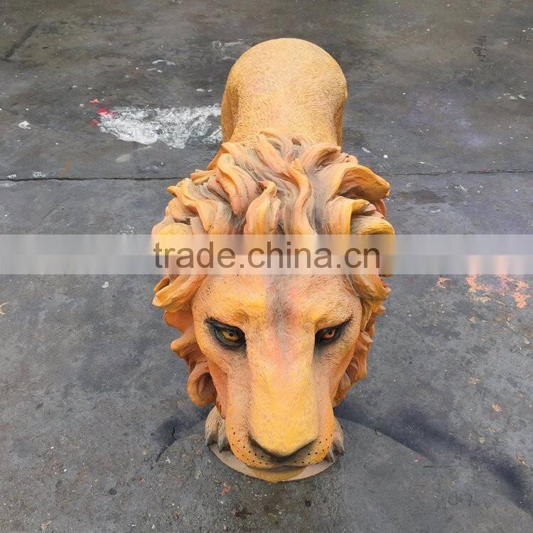 Fiberglass lion statue sculpture