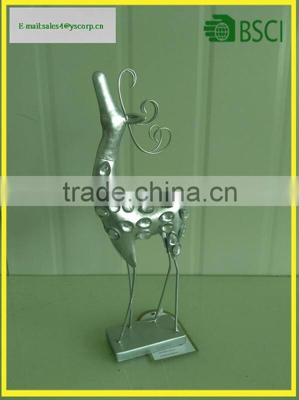 Christmas Deer Gold Silver color Primitive Loverly Deer Head Christmas Ornaments Home Decor