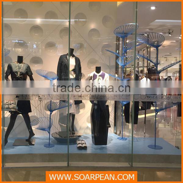 Modern abstract metal tree sculpture window display props