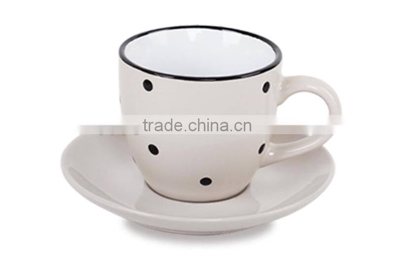 cup and saucer ceramic china/3oz stackable expresso cup&saucer