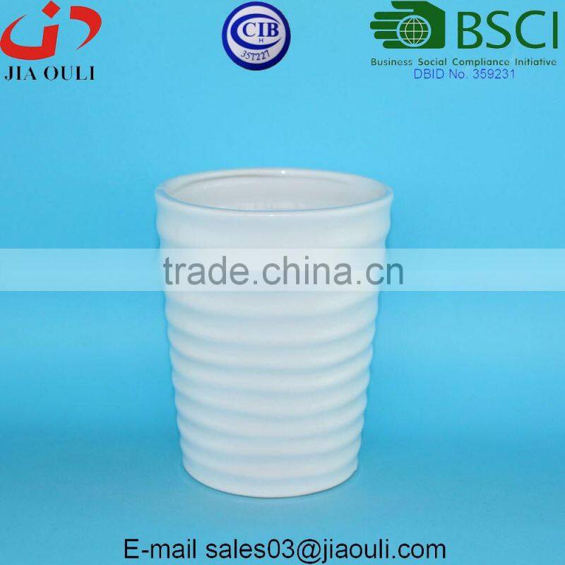 BSCI Audit Factory Small white pottery Ceramic White pots