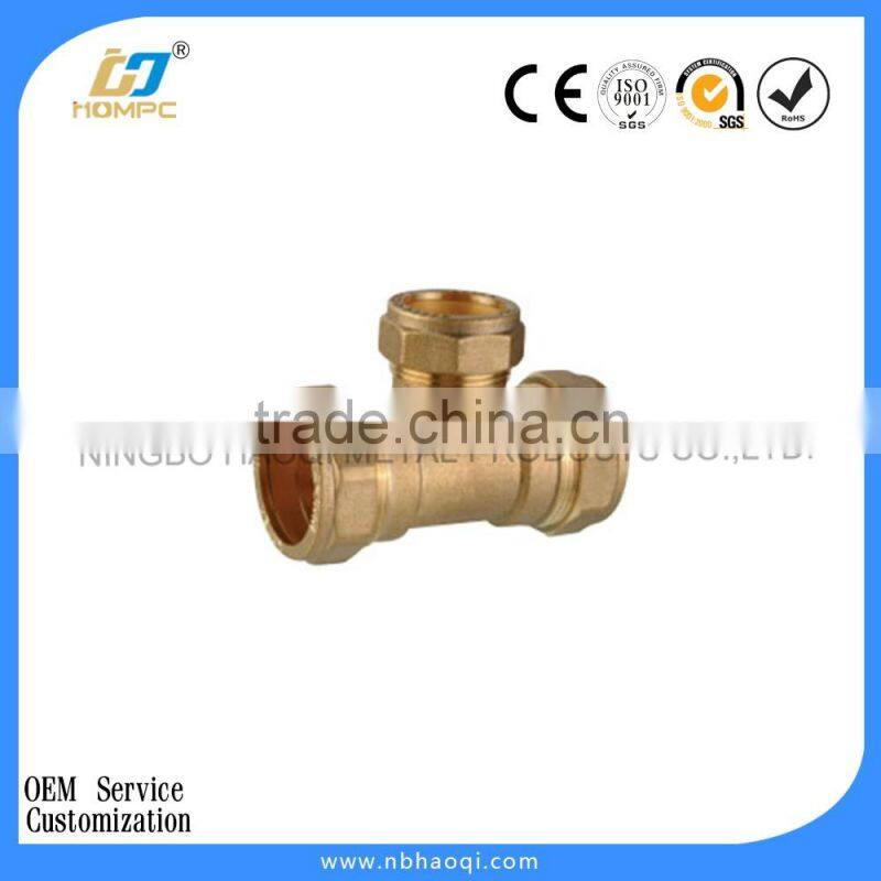brass tee bushing pex-al-pex pipe