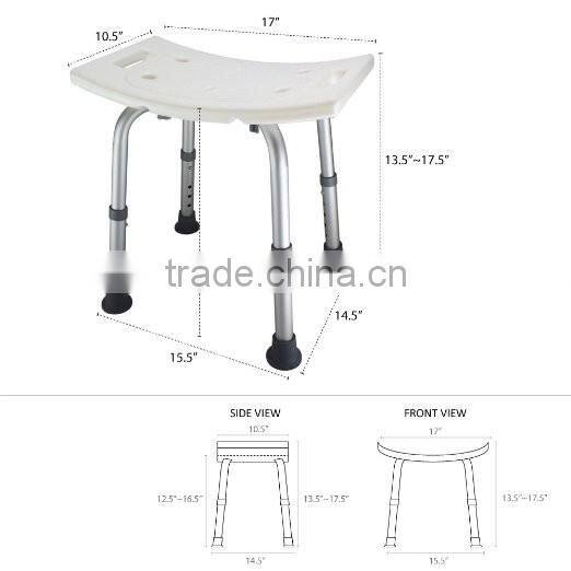 Adjustable Bath Bench or Shower Chair Bench Seat Stool