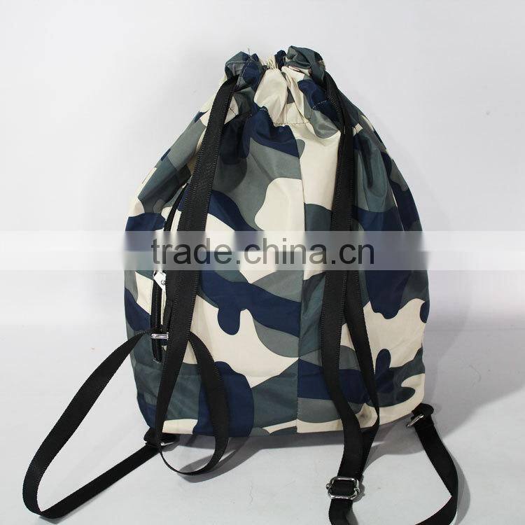Camouflage Printed Polyester Drawstring Backpack Bag(TM-CDR-224)