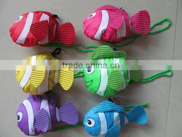 Cute Nemo Fish polyester foldable grocery shopping bag