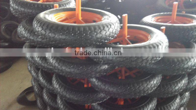 4.00-8 wheelbarrow wheel and tyre with wheel bearings