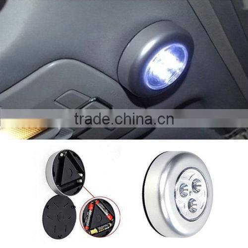 3 LED Classy Wall Light Kitchen Cabinet Closet Car Cordless Push Touch Lamp