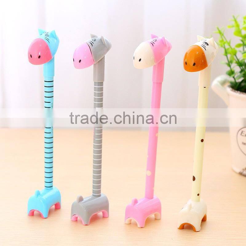 Cheap lovely giraffe shape ballpoint pen for promotion