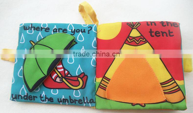 Hot Intelligence Development Cloth Cognize Hide and Seek Book Educational Toys For Kids Babys