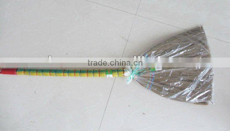Korea new design natural silvergrass wooden handle broom