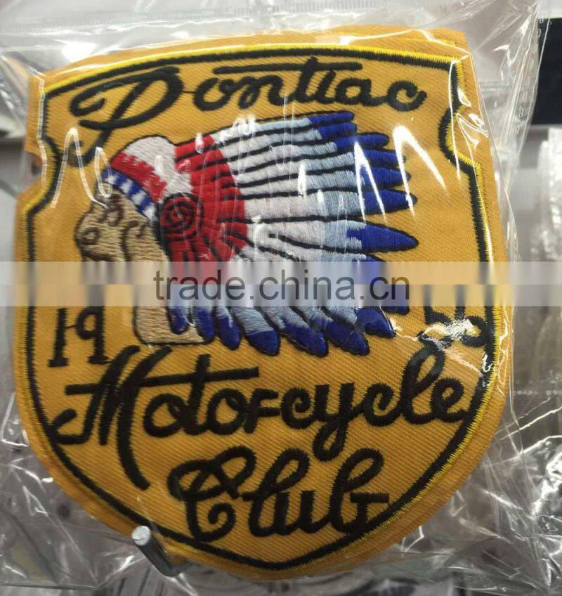 P005-001 new model native american cheap embroidered badge patches unique applique