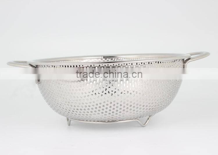 Best selling 5 quart stainless steel perforated fine mesh colander
