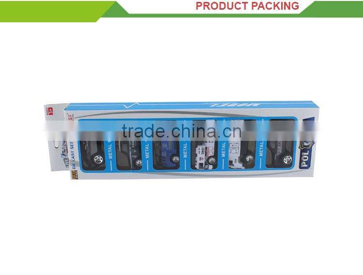 Most popular free wheel police mini metal car toy