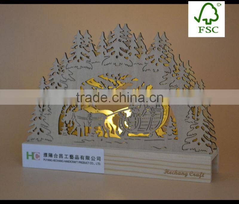 Father Christmas cut wooden laser cutting