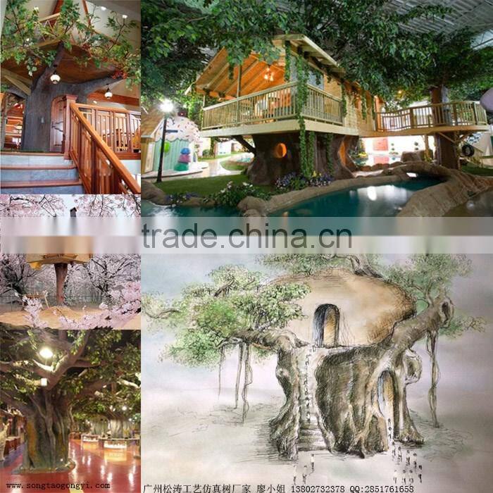 China manufacturer High-level design outdoor artificial tree house prefab house