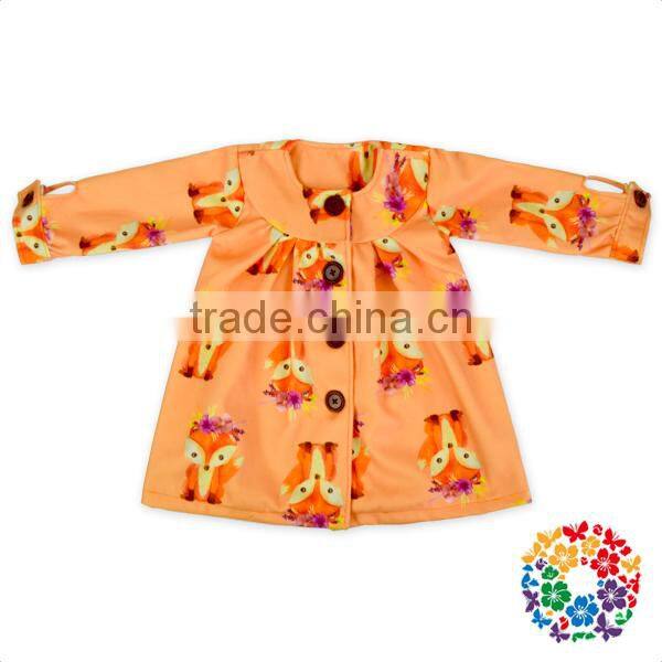 2017 New Pink Color Unicorn Prints Little Girls Coats Jackets High Collar Warm Cotton Kids Winter Jackets Whloesale Baby Jacket