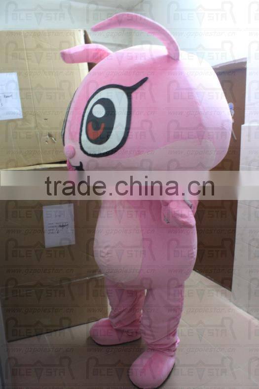NO.1940 pink bunny costumes big head rabbit mascot costumes