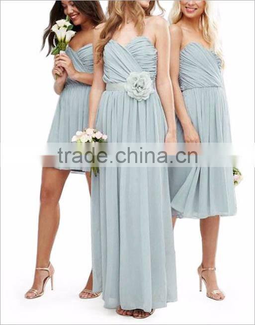 2016 simple design sleeveless long dress chiffon new style for women