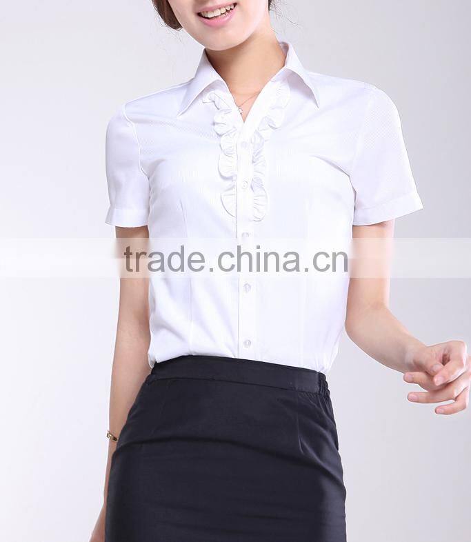 2017 OEM office lady short sleeve shirt