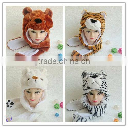 2013 Soft and Warm Cute Winter Plush Animal Hat For Children/ Animal Hat IN STOCK