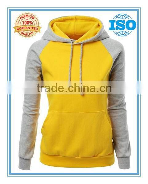 long sleeve two colors ladies fashion hoodie