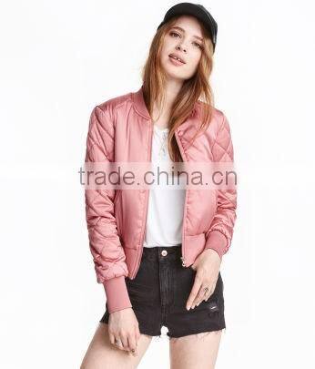 Custom ladies winter wear bomber jacket wholesale