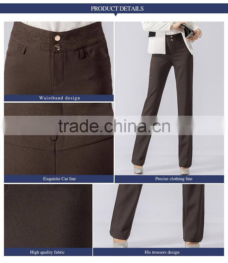 2017 spring and autumn pants waist straight middle-aged thin size casual pants Pendant pants custom made