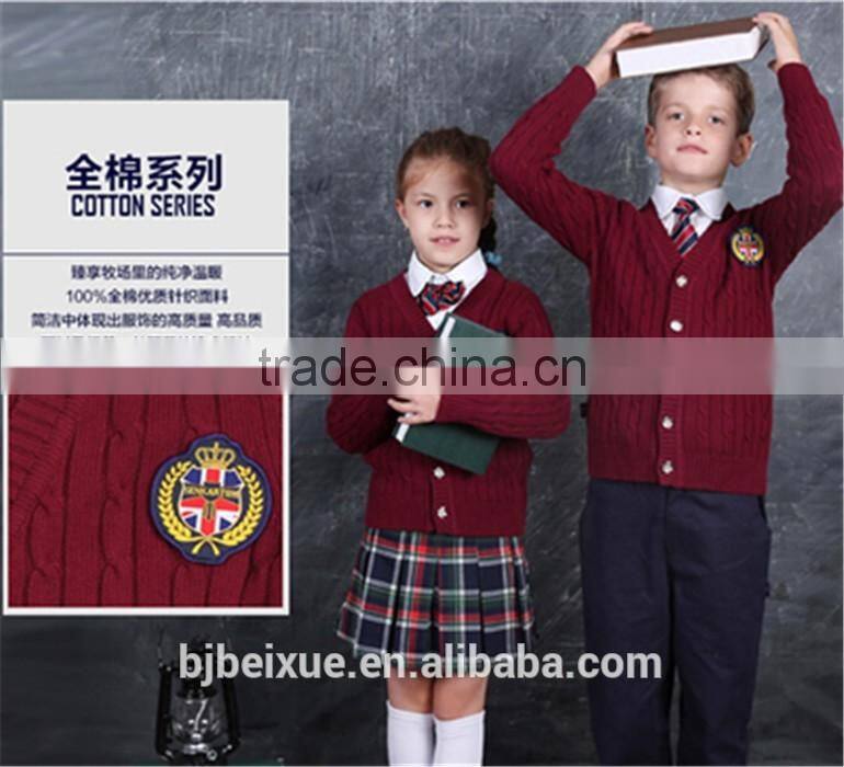 High quality all grades England school uniform new patterns design school girl uniforms
