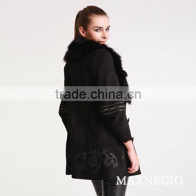 Fashion new arrival online shopping ladies wool long winter coats