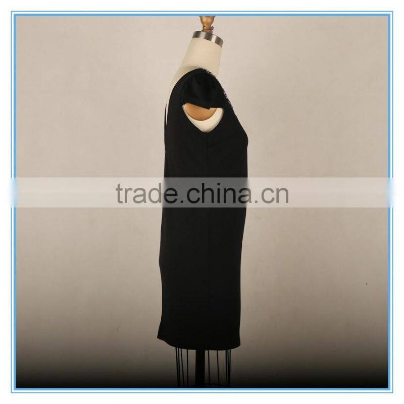 Elegant Ladies Bodycon Dress 2016 Open Back V Neck Midi Dress