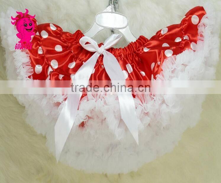 2017 hot selling polka dot super fluffly pettiskirt