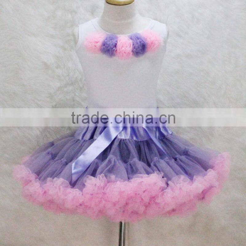 Wholesale tutu pettiskirt set for girls, small fresh summer wear girl's super fluffy pettiskirt set