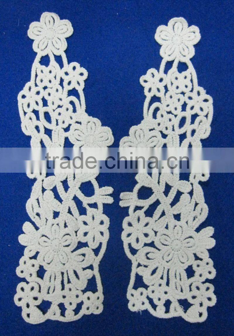 100% cotton machine crochet neck lace for adult garment