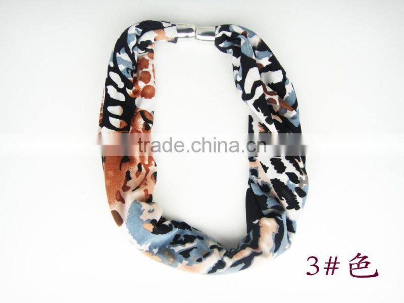 Customizable Digtial Printed Metal Tassel Charm Jewelry Scarves High End Long Wrapped Scarves Office Lady Costume Jewelry