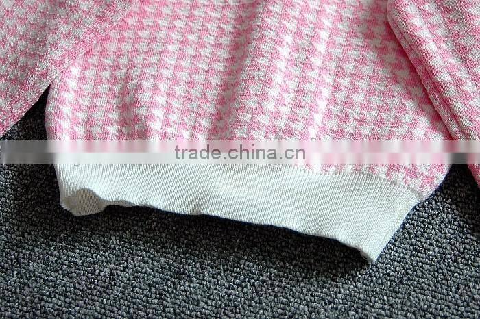 Latest sweater with skirt design 100% cotton suit for kids