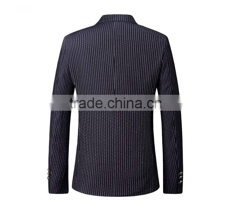 European Men'S Stripe Arrow Lapel Fashion Suit Jacket Blazer For Men
