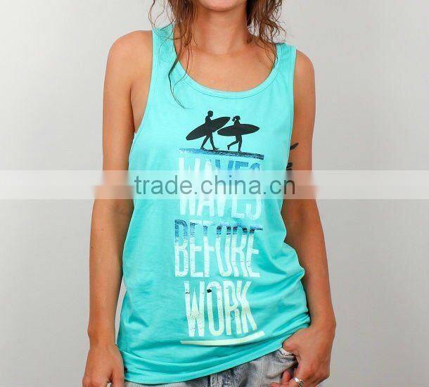 printed White sleeveless top for women