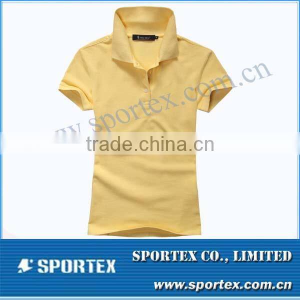 Goft t shirt for ladies with 100% cotton / cotton goft shirt