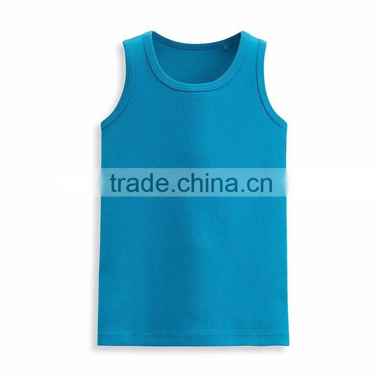 Children Clothing Fashion Style Newest Design Custom Kids Wholesale Plain White Tank Top