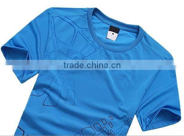 Blue White Short Sleeve Blank T-shirt Custom T shirt Printing Silk Screen