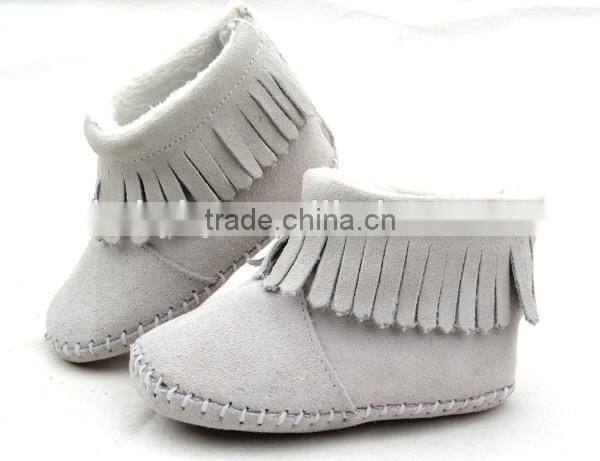 2017 Winter Toddler shoes leather moccasins boot outsole for baby boot